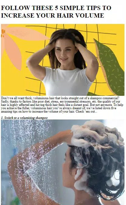 Tải xuống APK Tips Add Hair Volume Naturally cho Android Tải xuống APK Tips Add Hair Volume Naturally cho Android