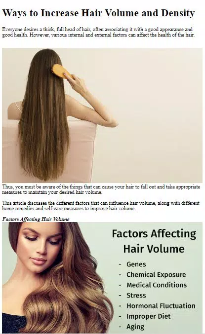 Tải xuống APK Tips Add Hair Volume Naturally cho Android Tải xuống APK Tips Add Hair Volume Naturally cho Android
