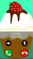 fake call and sms cake game poster