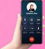 Fake call Addison Rae Prank Pro ภาพหน้าจอ 1