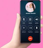 Fake call Ariana Grande Prank Pro اسکرین شاٹ 1