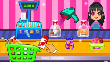 Supermarket Shopping Kids Game постер