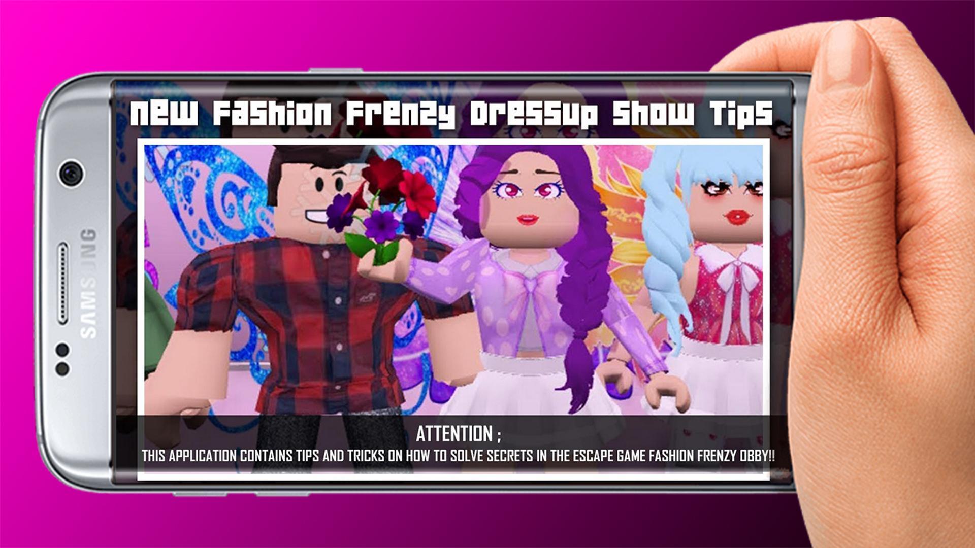 Fashion Show Frenzy Dress Up Obby Tips Guide For Android Apk Download - roblox jugar fashion frenzy