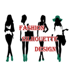 Design de silhouette de mode icône