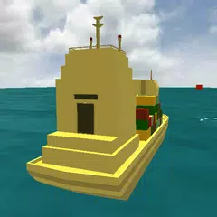 Cargo ship game 3d transport Icon