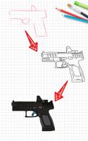 كيفية رسم الأسلحة خطوة بخطوة الملصق