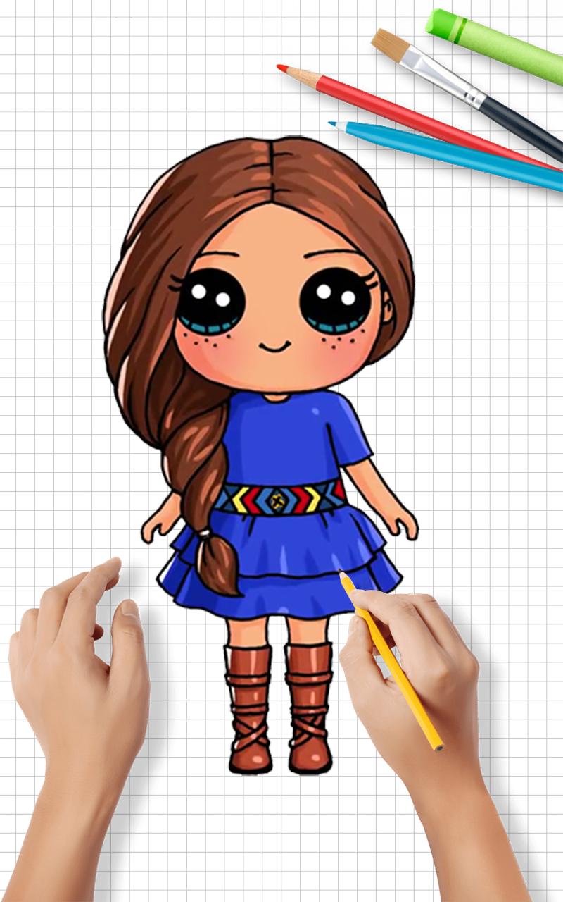How To Draw Cute Girls Drawing Girl Step By Step For Android Apk Download