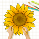 How To Draw Flowers | Flowers Drawing Step by Step aplikacja