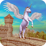 Flying Unicorn Pegasus Game Zeichen