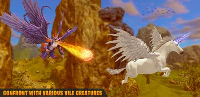 Flying Unicorn Pegasus Game capture d'écran 3