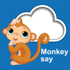 Monkey say - word game-icoon