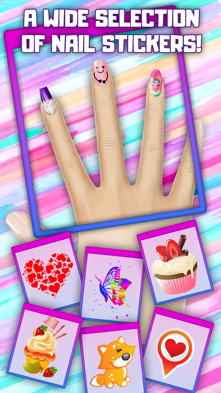 Jogo de pintar unhas salão de beleza 3D versão móvel andróide iOS