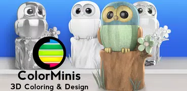 Color Minis 3D Coloring Book