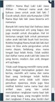 برنامه‌نما Arti Nama Bayi Laki Laki Jawa عکس از صفحه