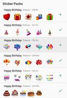 happy birthday stickers - WAStickerApps Poster