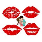 Stickers kisses icon