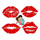 Stickers kisses أيقونة