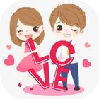 Stickers Love you et couple 2020 - WAStickerApps-icoon