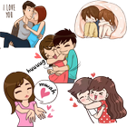 love couple stickers - WAStickerApps आइकन