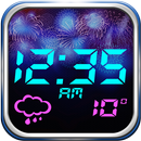 Fireworks Weather Clock Widget APK