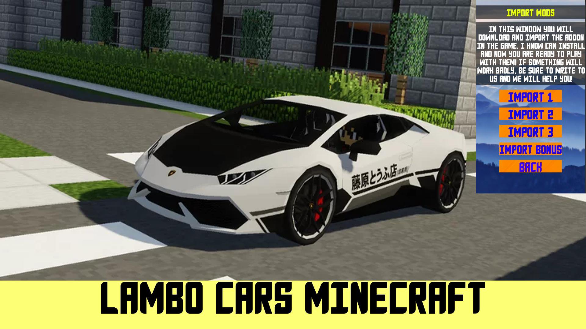 Lambo Car Mod for Minecraft PE APK für Android herunterladen