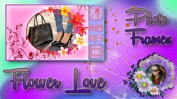 Flower Love Photo Frames Affiche