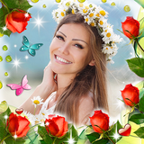 Cadre Photo Fleur 🌸 Collage de Photos Gratuit icône