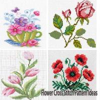 Cross Stitch Flower Pattern Id Cartaz