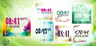 Flower Digital Weather Clock