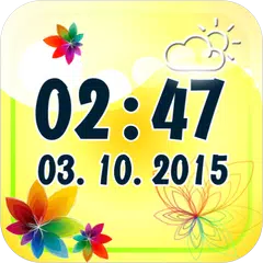 Flower Digital Weather Clock APK download