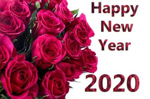 Flowers New Year 2020 poster