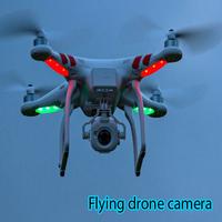 Flying drone camera plakat