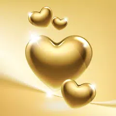 Gold Herz Hintergrund APK Herunterladen