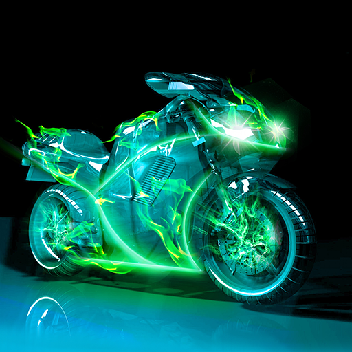 Motociclo Al Neon Sfondi