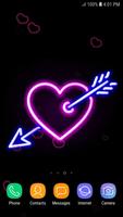 برنامه‌نما Neon Hearts Live Wallpaper عکس از صفحه