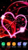 برنامه‌نما Neon Hearts Live Wallpaper عکس از صفحه