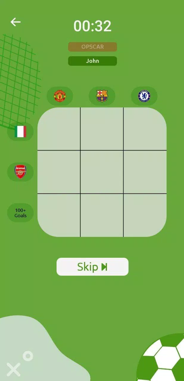 Footy Tic Tac Toe 