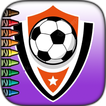 Fußball-Logo-Glitter-Färbung Zeichen