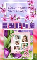 Flower Frame Photo Collages Affiche