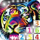 Glitter color by number icon
