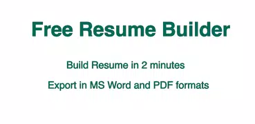 Free Resume Builder - Word & PDF