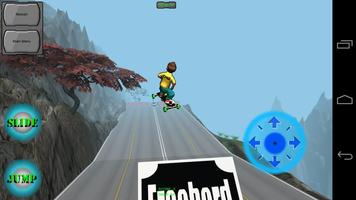 Freebord Snowboard Streets Pro الملصق