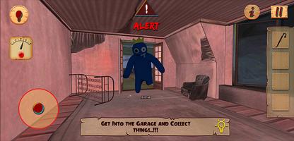 Scary Rainbow Blue Monster 3D ảnh chụp màn hình 1