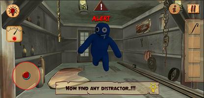 Scary Rainbow Blue Monster 3D ảnh chụp màn hình 2