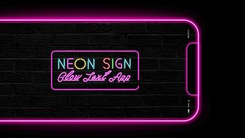 برنامه‌نما Neon Sign - Glow Text App عکس از صفحه