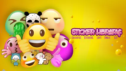 Sticker Library: Colorful Stickers, Love Emoji GIF APK download