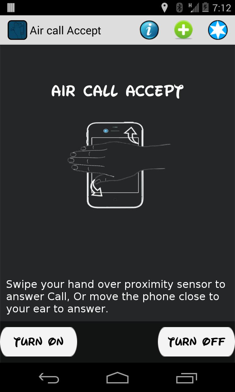 Air Call Screen. Ответ на телефон. Accept звонок. Accept call