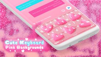 💟 Tastatur Für Mädchen - Rosa Hintergrund 💟 Plakat