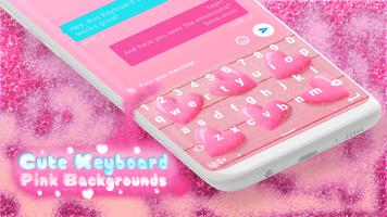 💟 Clavier Pour Les Filles - Fond Rose 💟 Affiche