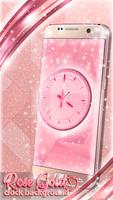 🌸 Horloge Or Rose Fond D Écran Animé 🌸 Affiche